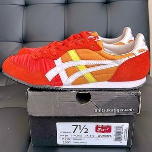 Brand New Onitsuka Tigers women’s 7.5 (color) Coral/yellow/white